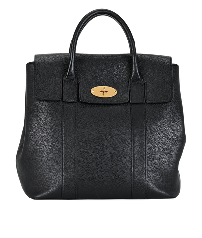 Bayswater Backpack, &pound;380, Handbags, Black, Leather, Front view